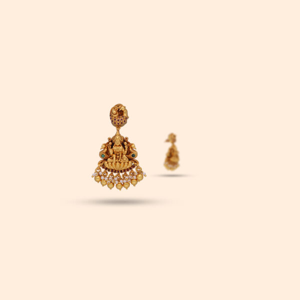 Nakshi Lakshmi Devi Hanging Earrings - Image 3