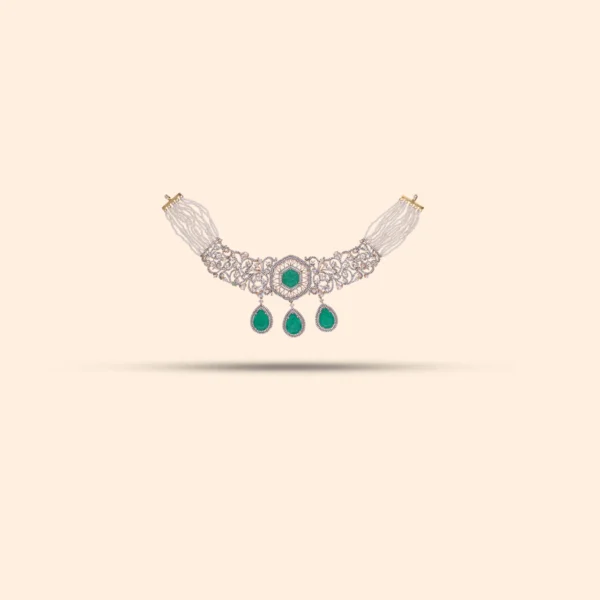 Emerald Pearl Choker Set