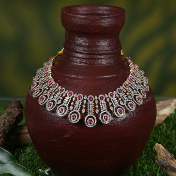 Ruby Swarovski Necklace Set