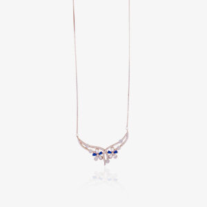 Emerald & Swarovski Rose Gold Necklace
