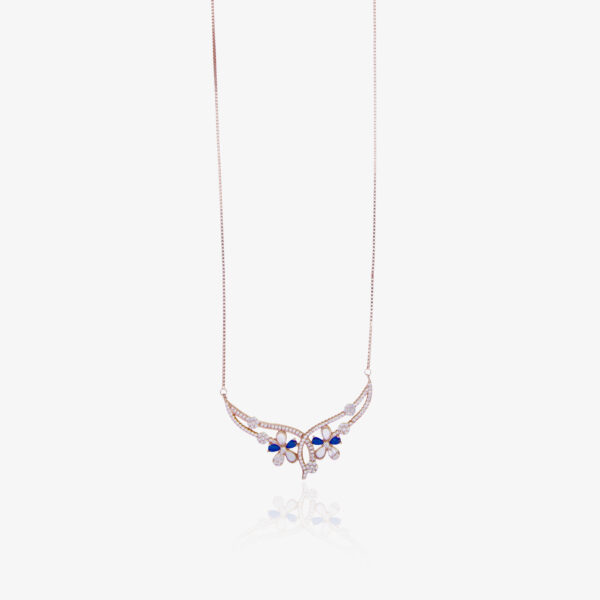 Emerald & Swarovski Rose Gold Necklace
