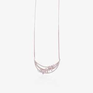 Necklace in Rose Gold with Swarovski & Pearls