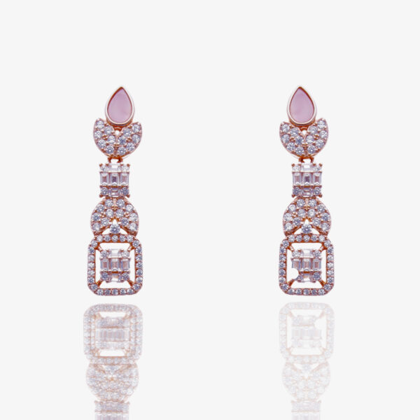 Mother of Pearl Earrings in Rose Gold