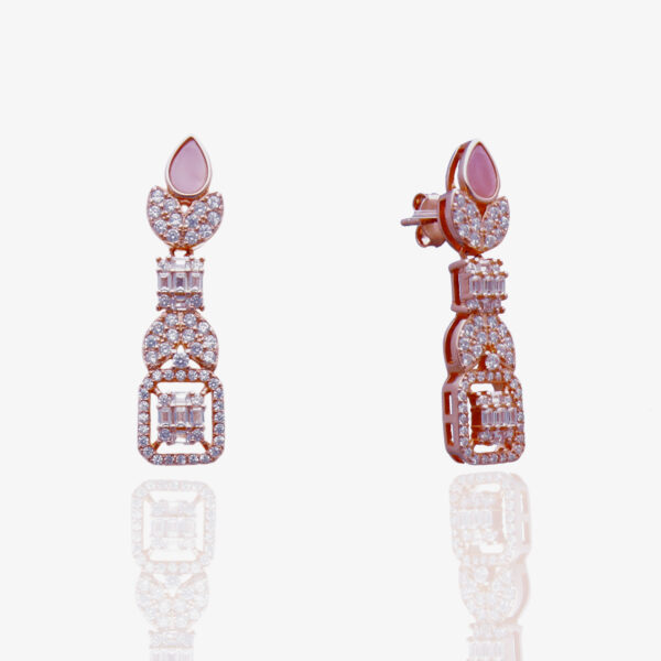 Mother of Pearl Earrings in Rose Gold