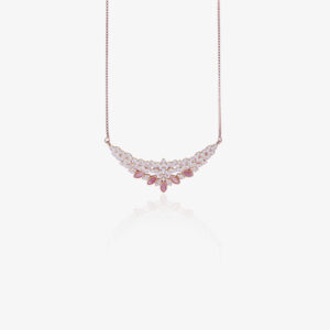 Rose Gold Necklace with Swarovski & Mother of Pearls