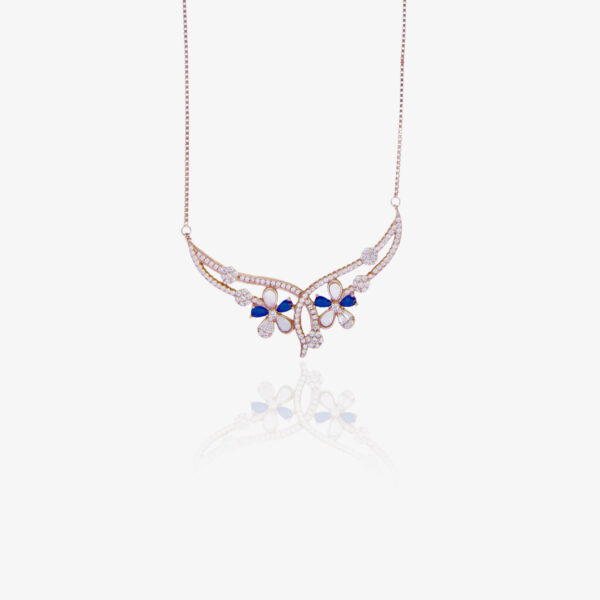 Emerald & Swarovski Rose Gold Necklace