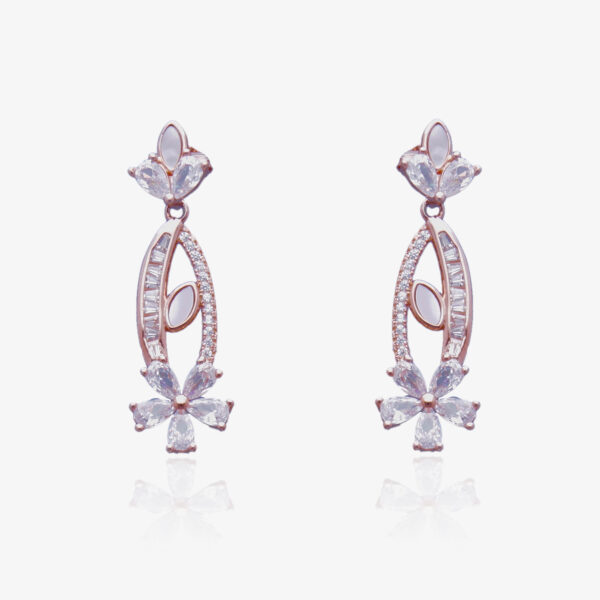 Mother of Pearl Earrings in Rose Gold