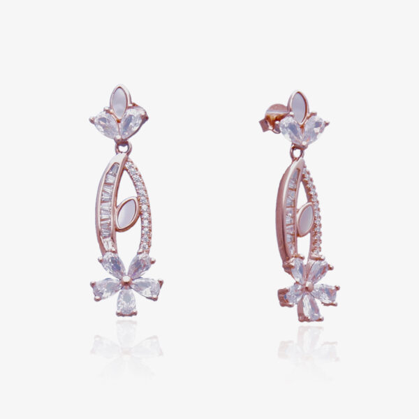 Mother of Pearl Earrings in Rose Gold