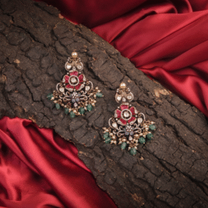 Victorian Moissanite & Pearl Earrings