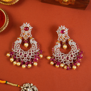Ruby Pearl Swarovski Earrings
