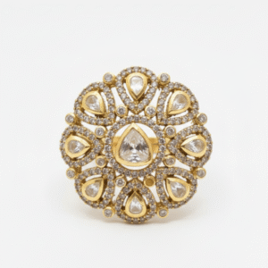 Moissanite & Swarovski Silver Ring