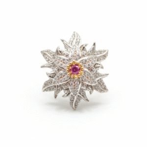 Ruby Swarovski Centerpiece Ring