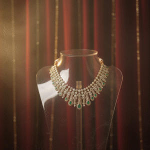 Teardrop Emerald Swarovski Haaram