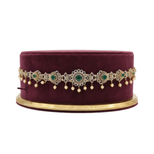 Floral Swarovski Emerald Vaddanam