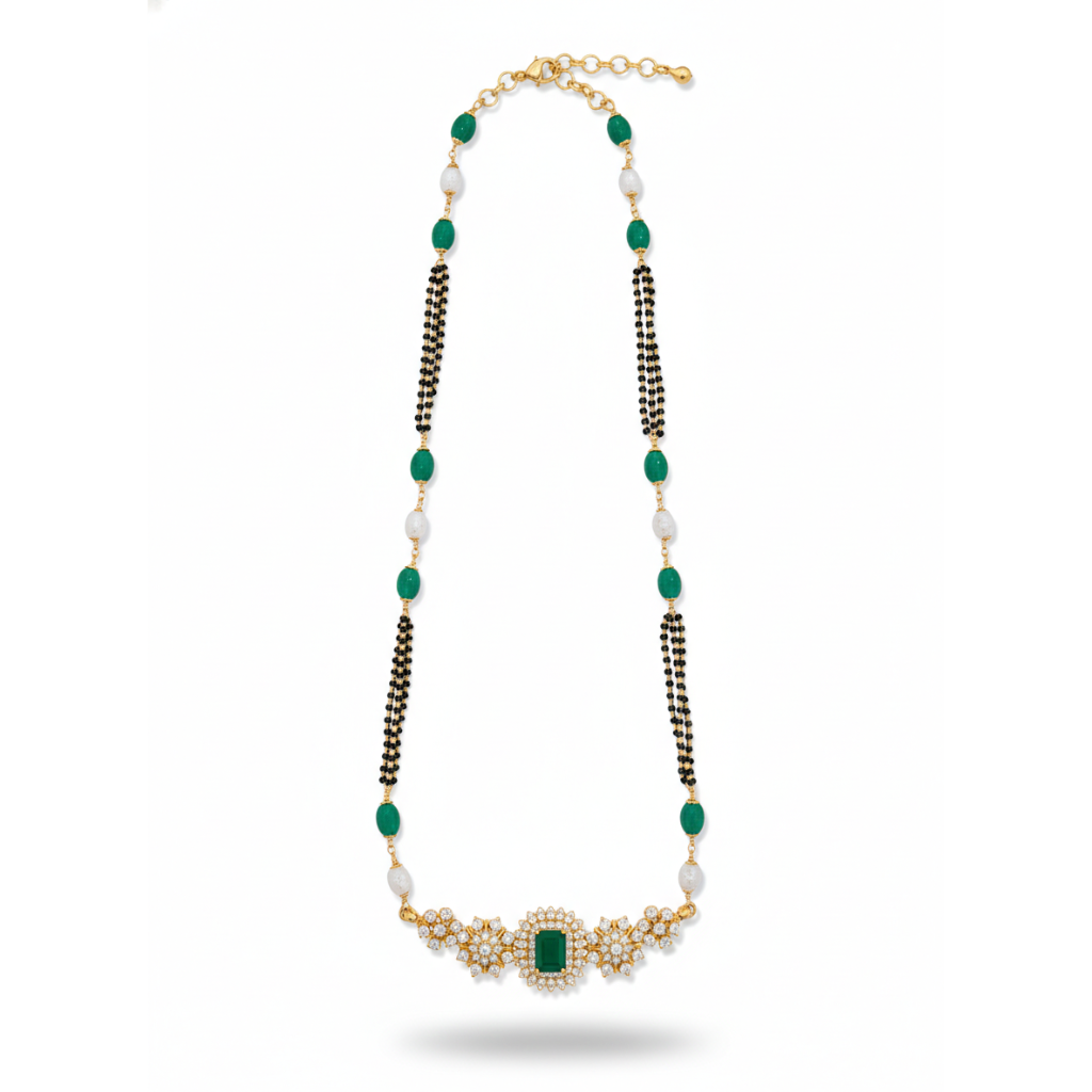 Square Swarovski Layered Beads Necklace Set