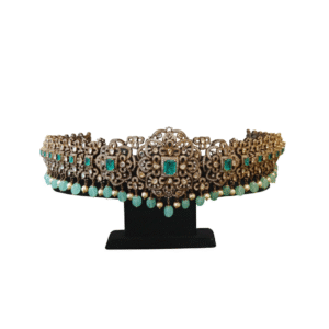 Victorian Floral Moissanite Silver Vaddanam