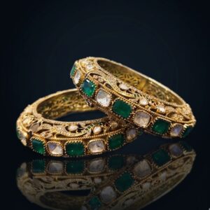 Emerald Victorian Statement Bangles