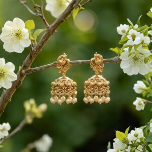 Classic Pearl Nakshi Jhumkas