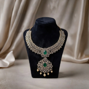 Emerald Leaf Swarovski Choker Set