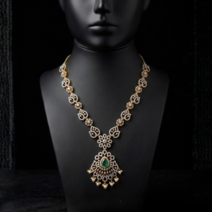 Emerald Leaf Swarovski 3/4 Necklace Set