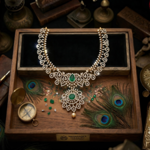 Pearl Drop Emerald Swarovski Choker Set