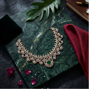 Elegant Emerald Swarovski Choker Set