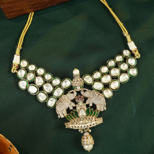 Elephant & Lotus Moissanite Choker Set