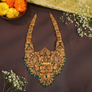 Divine Nakshi Silver Long Haaram
